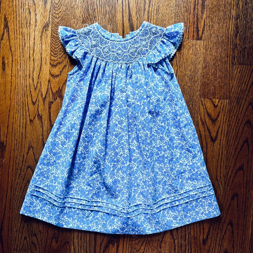 Annavini Floral Print Smocked Dress
